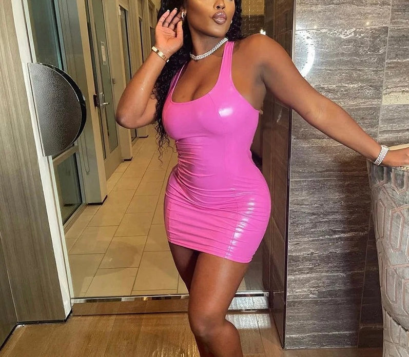 Patent Mini Dress