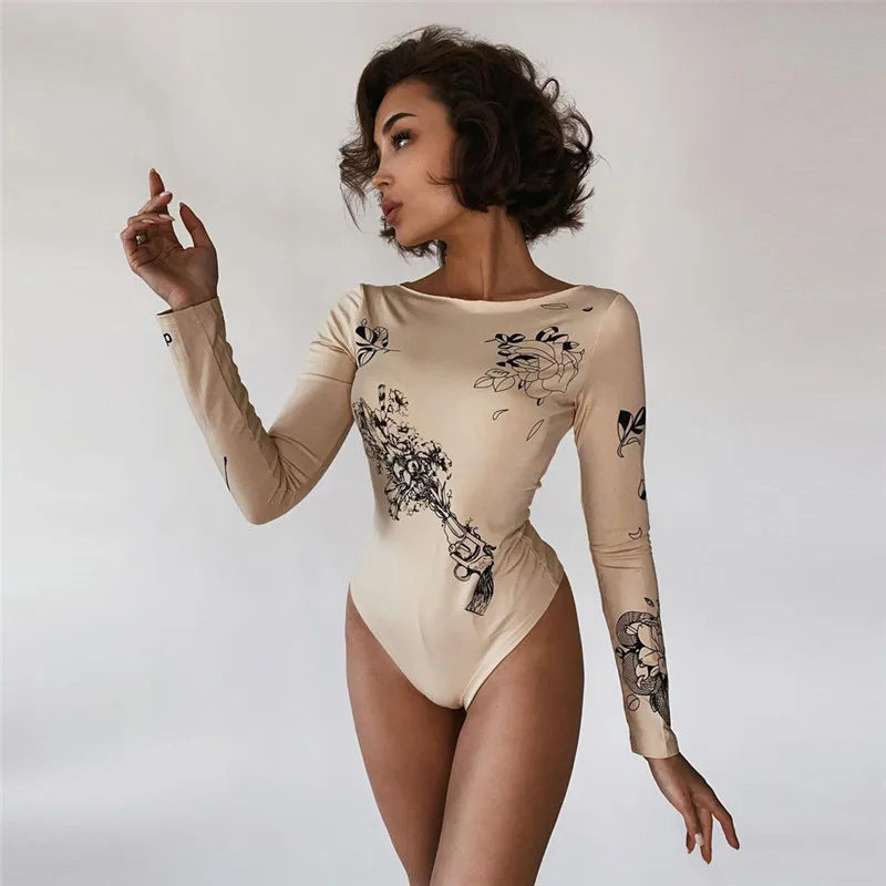 Floral Long Sleeved Bodysuit