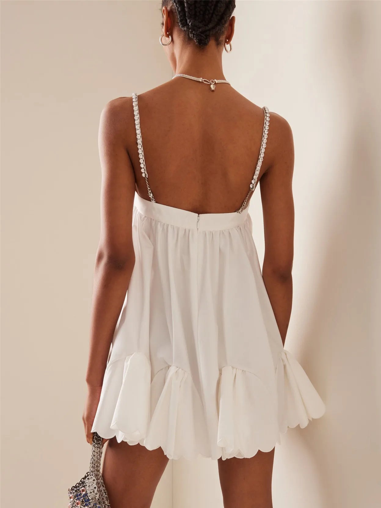 Diamanté Piped Slip Dress