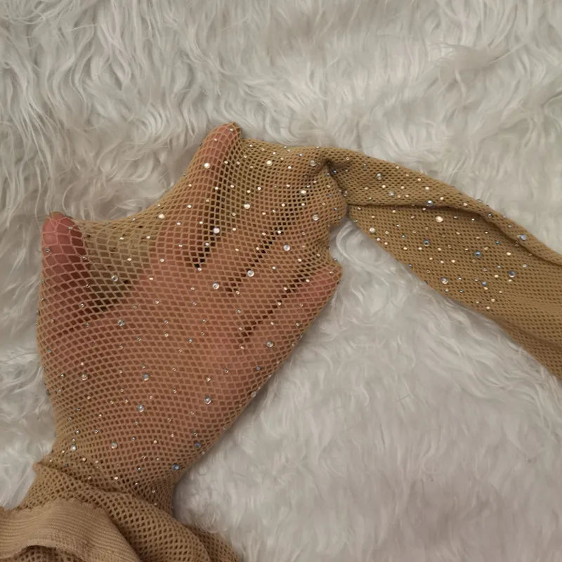 Rhinestone Fishnet Tights