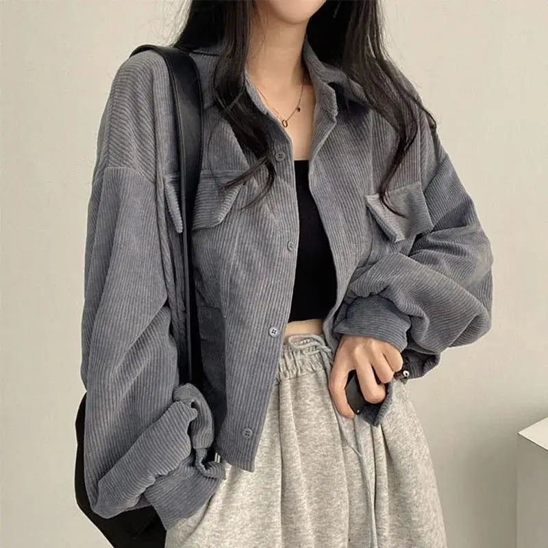 Corduroy Cropped Jacket