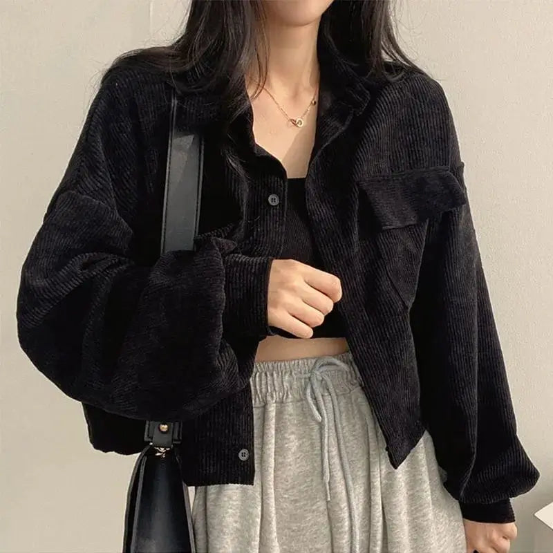 Corduroy Cropped Jacket