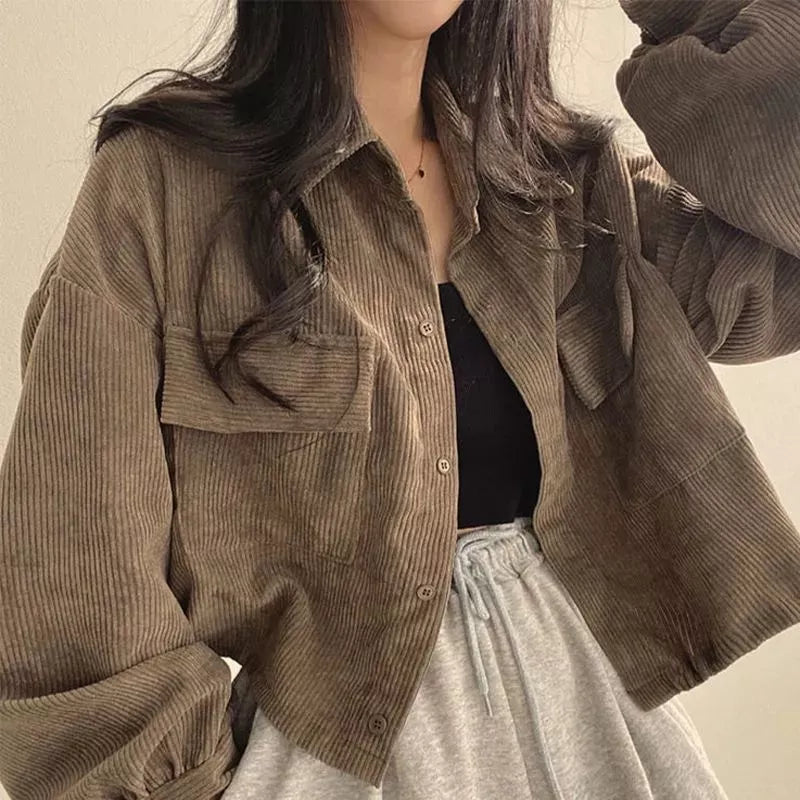Corduroy Cropped Jacket