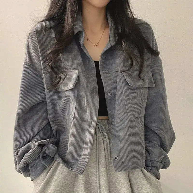 Corduroy Cropped Jacket