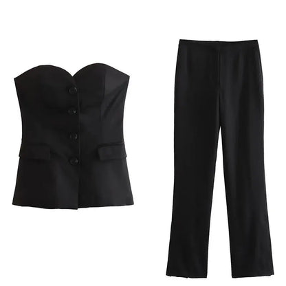 Pant Suit Strapless Co-Ord