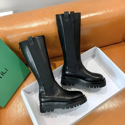 Platform Biker Boots