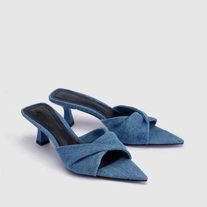 Denim Kitten Heels