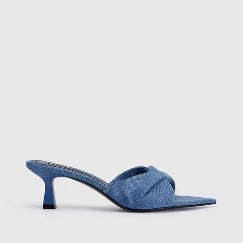 Denim Kitten Heels