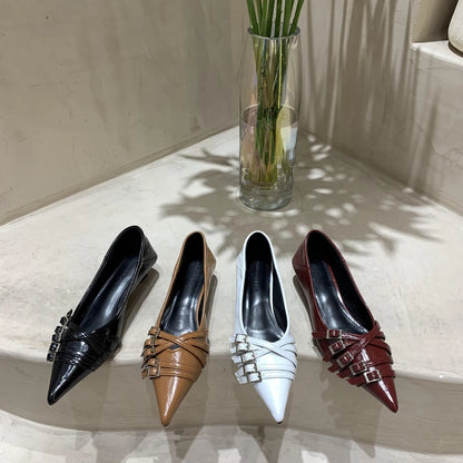 Buckled Kitten Heels