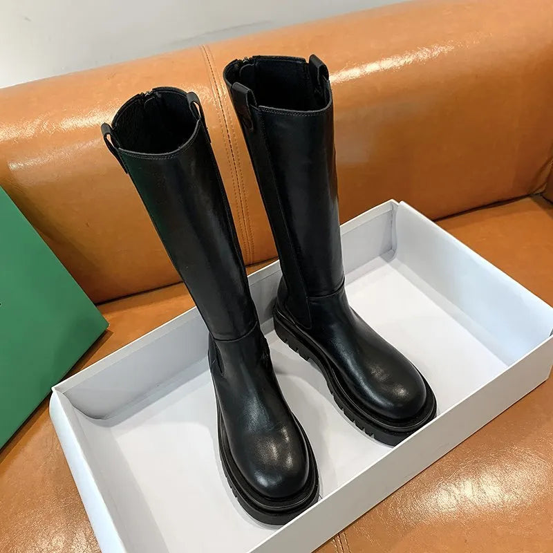 Platform Biker Boots