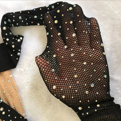 Rhinestone Fishnet Tights